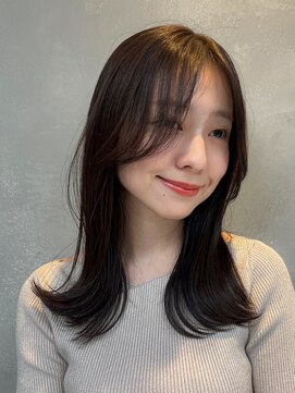 ガーデンヨコハマ(GARDEN YOKOHAMA) こなれミディレイヤーカット2way前髪顔まわりオリーブベージュ
