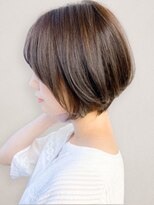 ヘアーズファイン(hair's fine) 白髪ぼかしハイライトベージュカラーコンパクトショートボブ