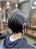 耳掛けショート◎暗髪
