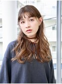 オン眉/細めハイライト/ゆるカール/レイヤーカット/鎌倉