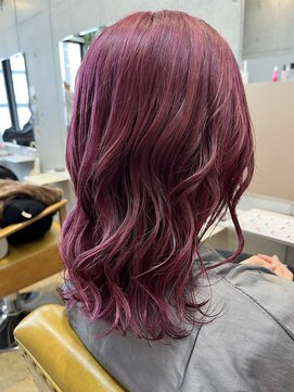 ココ 西葛西南口店(COコ) チェリーピンク 西葛西ブリーチカラー