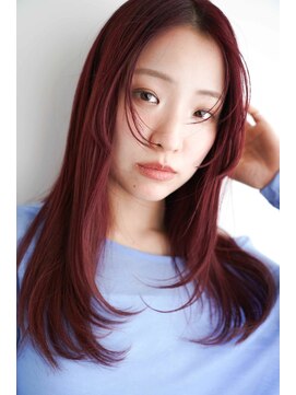 トクテ 高円寺(tokute) くびレイヤーエモージュ前髪モテベージュレイヤーミディ/高円寺