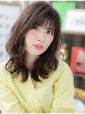 ★黒髪クラゲヘアーエアリーミディアムウルフカット30代40代★1
