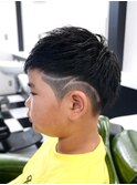 キッズカット×サイドライトアート男の子カットおしゃれキッズ