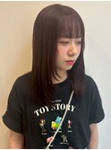 レイヤーカット ピンクブラウン ブリーチなしダブルカラー 20代