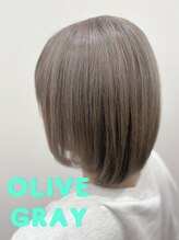 アース 若葉台店(EARTH) 髪質改善×オリーブグレーでつくる艶ボブ【若葉台】