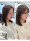 【哉汰】ミディアムレイヤー/オリーブグレージュ/赤み消し20代