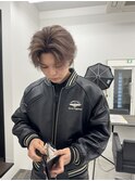 グレージュ　メンズバレイヤージュ　ミルクティー　シャドウ