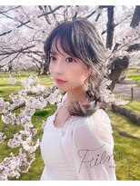 フィルム(FILM) 【FILM村田】桜が似合うサイド編み下ろし/ヘアアレンジ/大名