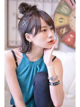 メイズ(MAZE) ボブのおだんごアレンジ【メイズ東中野・鍛原志行】