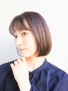 マイロ(mailo) シースルーバング×ワンレングスボブ×ナチュラル