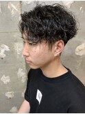 センターパートツイストスパイラルパーマツイストパーマ札幌大通