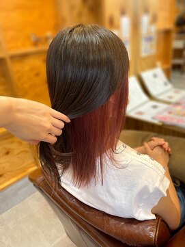 アドラーブル 長岡新保店(adorable) 大人可愛い【ピンクインナーカラー】10代20代30代