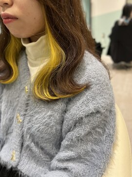 テン(天 ten) イヤリングカラー×イエロー