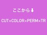 ここから↓1つのメニューは【カット＋カラー＋パーマ＋TR】クーポンです。