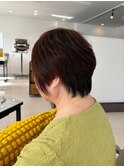 立体感ハンサムショート透け感バング顔回りカット30代40代50代