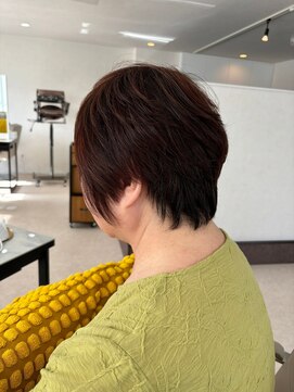 トゥットヘアー(Tutto hair) 立体感ハンサムショート透け感バング顔回りカット30代40代50代