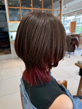 バブ バイネオリーブ(Bab by neolive) レイヤー/ミニウルフ/チェリーブラウン/ハイライト/美髪