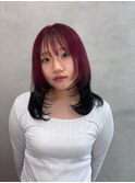【MIHO】ボルドー×ブラックのルーツカラー