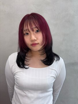 ヨハク 大阪梅田中崎町(yohaku) 【MIHO】ボルドー×ブラックのルーツカラー