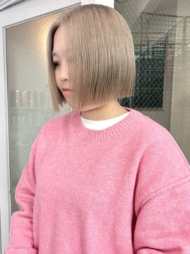 カシェル(cashel) ミルクティベージュ/ボブ/ハイトーン