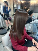 ハル 新宿(haru)&nbsp;ココアブラウン/艶髪ミディ/透明感カラー/髪質改善ストレート