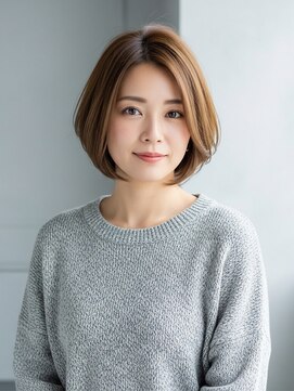 フープ 川越(hoop) 女性らしいボブ川越/ハイライト/白髪ぼかし/白髪染め
