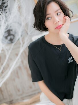 カバーヘア 上尾西口店(COVER HAIR) ■mod's上尾6-8★■黒髪がso cool ！大人かわいいラフボブ