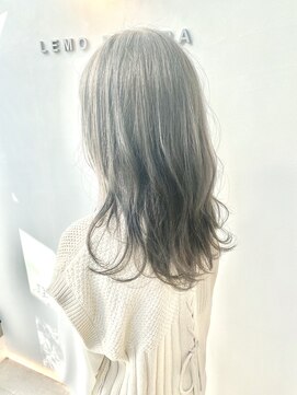 ヘッツ 仙台駅前店(HETTU) LEMO ブルージュ ロングレイヤー 透け暗髪 ゆるパーマ