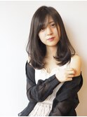 レイヤー×セミロング×暗髪