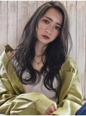 mowen×アッシュグレージュ×ロングレイヤー×外人風カラー