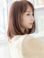 モッズヘア 越谷(mod's hair)&nbsp;シースルーバング小顔前下がりピンクブラウンa越谷20代30代40代