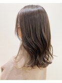 ショコラブラウン_マロンベージュ Aラインボブ かきあげ