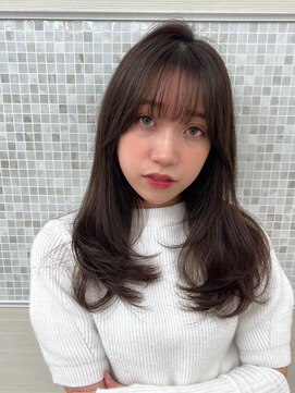 ノク(nok) ダークショコラ艶髪髪質改善レイヤーカット_グレーベージュ