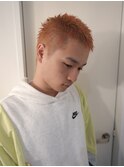 メンズハイトーンオレンジベージュ坊主