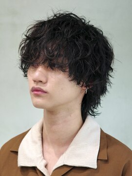 フィフス 渋谷(fifth) マッシュウルフ×波巻きスパイラルパーマスタイル