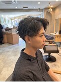 センターパート ツイストスパイラル