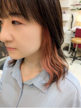 バンブーヘアクラブ 常盤平店 インナーカラー ピンク