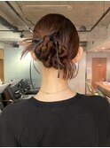 【あきら】ヘアセットヘアアレンジお団子ヘア結婚式二次会
