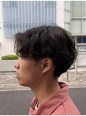 韓国風センターパート/シャドウパーマ/無造作パーマ