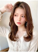 シャギーレイヤー韓国ワンホンヘアシースルーぱっつん前髪