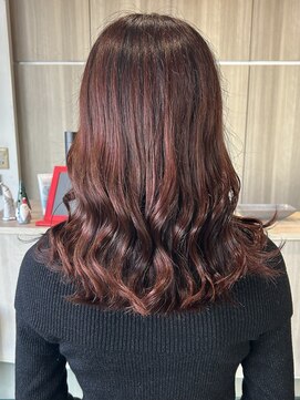 ラヴィエール(LAVIERE by R-EVOLUT) ブリーチなしダブルカラー　チェリーレッド　柏　柏駅