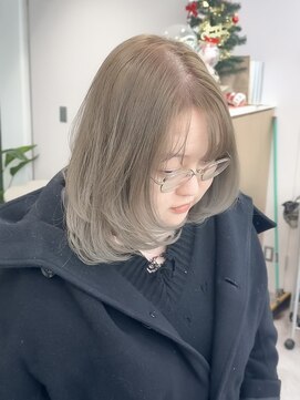 ロンドリゼル 札幌(Lond RiseL) ◯ オリーブグレー/韓国/レイヤーカット/髪質改善/縮毛矯正/札幌