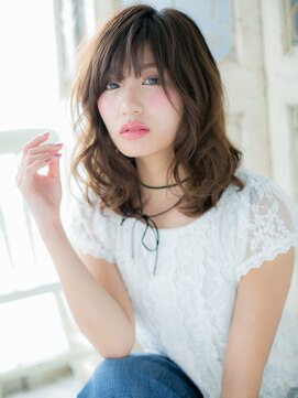 ふわニュアンスパーマラベンダーベージュロブa小山10代20代30代