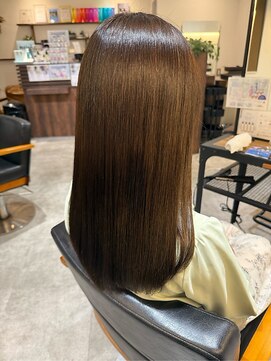 オーバルヘアー(OVAL hair) 髪質改善/艶髪ストレート/美髪/ブラウンベージュ