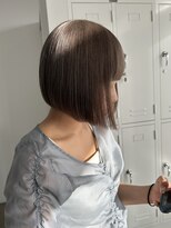 ノートエートル 西金沢(Nought etre)&nbsp;20代/ケアブリーチ/グレージュ/ハイトーンカラー/ボブスタイル