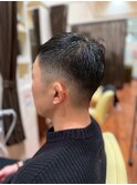 メンズカット☆黒髪ツーブロック刈り上げアップバング