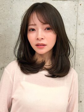 ガーデンヨコハマ(GARDEN YOKOHAMA) ミディアムレイヤーカット　ココアブラウン　大人ガーリー