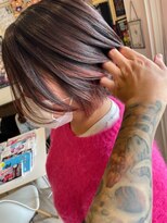 ヘア メイク ココ(hair make coco)&nbsp;イヤリングカラー×スノーピンク