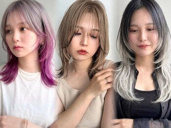 エル セルカ 高田馬場(el CERCA)の写真/大人気のケアブリーチ、インナー、ハイライト、ダブルカラー、カラーの事はCERCAお任せ♪高田馬場駅すぐ！!